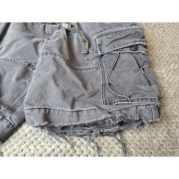 Vtg Abercrombie & Fitch Mens Size 34 Type A-8 Cargo Shorts Heavy Distressed Y2K - Picture 9 of 11